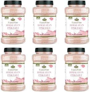 Good Tierra Himalayan Pink Salt in Jar - Extra-Fine Grain - 2.5 lb. (6 Pack)