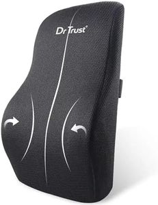 Dr Trust Usa Backrest For Car Seat, Office Chair To Sit Up Right, Orthopaedic Memory Foam Cushion/Pillow Back Pain Relief, Lumbar Support, Spine Alignment, And Posture Correction - 360, Black