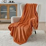 Bedsure Burnt Orange Fleece Blanket