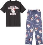 Demon Slayer T-Shirt and Pant Set-Small Multicolored