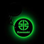 Mi Glow Store Glow In The Dark Resin Keychains | Bike Logo | Made For Kawasaki (Green)