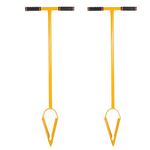 Klassic Post Hole Hand Auger | 4" Drill Size | Used for Plantation | Fence Post Manual Digging | Soil Auger | for Planting Trees, seedlings, Bedding Plants, Cultivating, Digging (Pack of 2, Yellow)