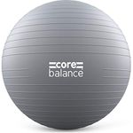 Core Balance Anti Burst Gym Ball, 55-85cm With Hand Pump (65cm, Grey)