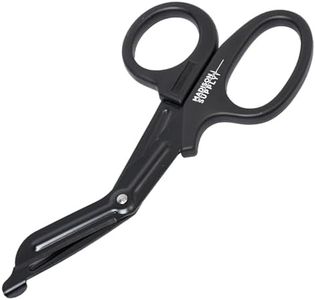 Madison Supply Medical Scissors for Nurses, EMT & Trauma Shears - 7.5" Premium Quality Stainless Steel Bandage Scissors for Nurses - Nursing Scissors - Fluoride-Coated w/Non-Stick Blades, 1pk (Black)