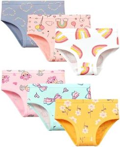 GRPSKCOS Girls Underwear, 6 Pack Toddler Kids Underwear 100% Cotton Panties for 2-8 Years Girls(02 Kitten Love, 4-5T)