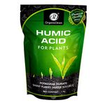 OrganicDews Organic Humic Acid 98 Fertilizer (Water Soluble) Shiny Flakes For Plants 1 Kg - Plant Growth Enhancer, Soil Conditioner, Improves Plant Root System 1 Kg