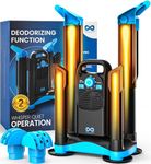 Upgraded Boot Dryer with Ozone Deodorizer - Fast Drying Compact Easy-to-Use Shoe Warmer Adjustable Tube Design - Shoes Dryers for Sneakers & Gloves, Ski Gears (2 Pair) - Black