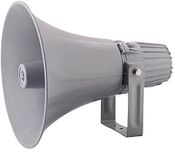 Pyle Indoor Outdoor PA Horn Speaker-12.7 Inch 60 W Compact Loud Sound Megaphone w/400Hz-5KHzz Frequency,16 Ohm,70V/100V Transformer,Mounting Bracket Hardware,For 70V/100V Audio System-Pyle PHSP12