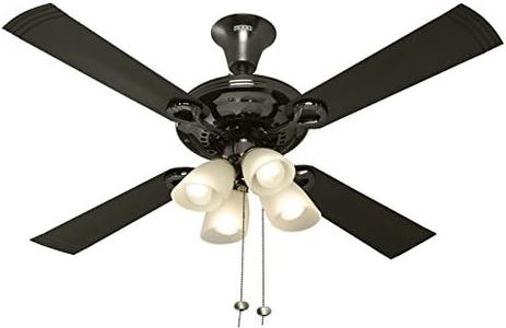USHA Fontana Lotus 1230mm Ceiling Fan with Decorative Lights (Black Chrome)
