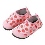 Kids Water Shoes Toddler Swim Shoes Non-Slip Swimming Pool Socks for Boys Girls Beach Aqua Socks (Strawberry, Toddler, 3.5, Numeric Range, UK Footwear Size System, 4, Medium)