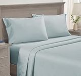 California Design Den Luxury 4 Piece Queen Size Sheet Set - 100% Cotton, 600 Thread Count Deep Pocket, Includes Fitted and Flat Sheets, Hotel-Quality Bedding with Sateen Weave - Seafoam