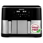 Instant Pot Dual Vortex Air Fryer, PFAS Free, Large 11L, Twin 7L and 4L Baskets, 8-in-1, Dehydrate, Grill, Bake, Roast, Reheat, Non-Stick, Easy Clean, Dishwasher Safe, Stainless Steel