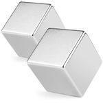 DIYMAG 1" Cube Neodymium Magnets, One Inch Cube Rare Earth Magnet - Grade N52, Pack of 2