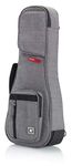 Gator Cases Transit Series Soprano Ukulele Gig Bag; Grey Exterior (GT-UKE-SOP-GRY)