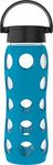 Lifefactory LF230212C4 22-Ounce BPA-Free Glass Water Bottle with Classic Cap and Protective Silicone Sleeve, Teal Lake