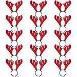 THE TWIDDLERS - 15 Christmas Felt Headbands Antler Reindeer Head Boopers Festive Costume Fancy Dress Up Accessories for Xmas Party