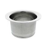 Essential Values Kitchen Extended Sink Flange, Deep Polished Stainless Steel Flange for Insinkerator Garbage Disposals and Other Disposers That Use A 3 Bolt Mount and A Thicker Sink