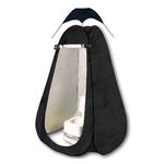 Portable Outdoor Instant Pop Up Tent Privacy Camping Shower Toilet Changing Room (Black)