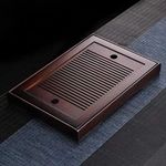 14 Inch Chinese Gongfu Bamboo Tea Tray Table Box with Water Storage for Kungfu Tea Set