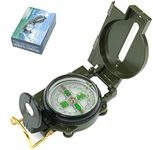 Military Compass, JYEASTZ Lensatic Sighting Compass for Hiking, Multifunctional Outdoor Compass Waterproof Durable Boy Scout Compass for Hunting Camping