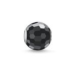 Thomas Sabo Women Bead Obsidian Karma Beads 925 Sterling Silver K0003-023-11
