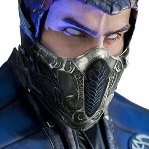 VZQI Mortal Kombat Mask Sub-Zero Mask Halloween Game Cosplay Costume Mens