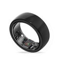 aaboRing, Health & Fitness Tracker Smart Ring, Advance Sleep Monitoring, Stress & Activity Tracking, Titanium, IP68 Waterproof (US Size No 8, Wireless - Deep Black)