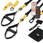 The Cube Club Nylon Premium All In One Suspension Trainer Kit For Full Body Workout Weight Resistance System|Suspension Straps For Training&Build Muscle Burn Fat Improve Mobility (1 Year Warranty)