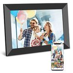 Digital Picture Frame WiFi 10.1 inch IPS Touch Screen high-Definition Display Digital Photo Frame, 16GB Storage, Easy to use, auto-Rotate, Share Photos and Videos Through Frameo APP, Wall Mountable