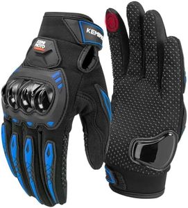 KEMIMOTO Motorcycle Gloves for Men, Touchscreen Riding Gloves with Shell, Anti-Slip Dirt Bike Gloves for Motorbike, Racing, Cycling, Dirt Bike, ATV, UTV, Motocross, BMX, Camping, Hiking, Hunting