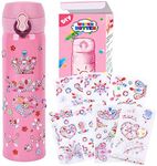 YOFUN Create Your Water Bottle with Tons of Rhinestone Gem Stickers - Craft Kit & DIY Art Set for Children, Gift for Girls - 17 OZ BPA Free Stainless Steel Vacuum Insulated Mug (Gemstone)