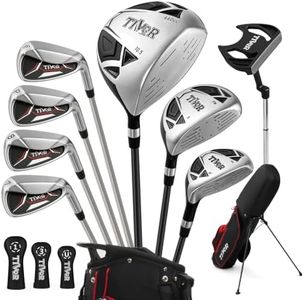 Golf Clubs Set for men right hand black 8 pieces