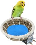 Wontee Bird Nest Breeding Nest Bed Bird Cage House for Parrots Budgies Parakeets Cockatiels Canary Finch Lovebirds (Hemp Rope)