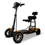 COMFYGO MS-3000 MAX | Foldable Mobility Scooters, Standard Seat, Folding Electric Scooter for Adults, Long Range Foldable Mobility Scooter for Seniors, 4 Wheel Motorized Travel Scooter (Gold, 40+ Kilometres)