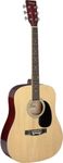 Stagg SA20D NAT Dreadnought Acoustic Guitar - Natural Brown