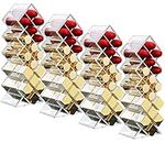 Cedilis 4 Pack Acrylic Lipstick Holder Organizer, 64 Slot Clear Lip Gloss Storage Organizer, Fish Shape Lipstick Display Stand Tower for Cosmetic Makeup and Dresser Display