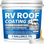 RV Roof Coating White 1 Gallon, LUVBOATE Solar Reflective Sealant, Waterproof Flexible RV Roof Sealant for Trailers, Campers, Motorhomes Leak Repair and Maintenance