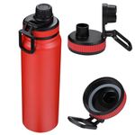 LMX 40 oz Stainless Steel Insulated Thermos Water Bottle Double-Wall Vacuum Sealed Flask BPA Free, Keep 24 Hours Cold and 12 Hours Hot for Water,Coffe,Tea (Red)