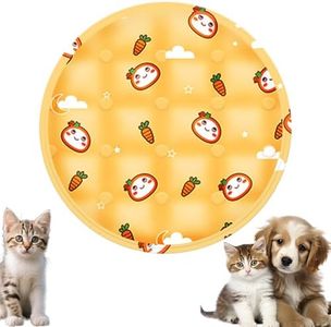 SENOY Cooling Mat for Cats, 2025 New Pet Water Bed Pets Cooling Mats Pet Cat Water Bed Play Mat, Cool Comfort Water Sensory Playmat for Cats Dogs & Kids Waters Mats (Yellow, 17.8 * 17.8“)
