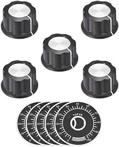 uxcell Plastic Potentiometer Rotary Knob 6mm Insert Shaft with 40mm 0-100 Dial Face Plate 5pcs