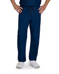 Landau Unisex Reversible Drawstring Scrub Pants Short Navy Blue