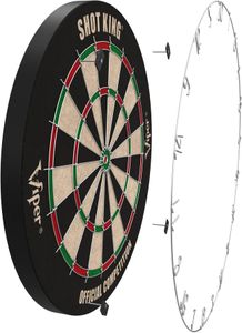 Viper Shot King Steel Tip Dartboard – Regulation Size, Staple-Free Bullseye