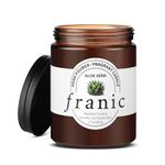 FRANIC Candle Aloe Vera Scented, 17.6oz 80 Hours Burn Time, 100% Cotton Wick Uniform Burning, Natural Soy Wax Scented Candle for Home Scented Perfect for Christmas, Birthday, Home