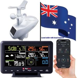 PanTech Weather Station Wireless Australia-Gen 2-High Configuration Rain Gauge-Solar Powered-WiFi Connection for Climate Monitor-PT-WH2950-Wind Speed, Wind Direction,Light,UV