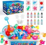 Kiditos Magic Water Elf Toy Kit, Aqua Fairy Water Gel Kit with 10 Magic Gels, 6 Sea Creature Molds. Christmas Gifts, Birthday Gifts, Party Favors, Arts & Crafts DIY STEM Kits for Kids (10 Colors)