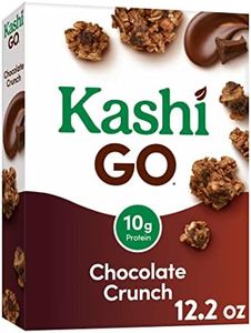 Kashi GO Cold Breakfast Cereal, Vegan Protein, Fiber Cereal, Chocolate Crunch, 12.2oz Box (1 Box)