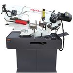 KAKA INDUSTRIAL BS-126G Dual Miter12"x6" Capacity Dual Miter Metal Cutting Band Saw,Head swivels 60° right and 45° left,Horizontal Saw with 230V 3 Phase Motor