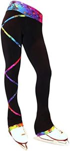 Ice Fire Girls Figure Skating Criss Cross Pants - Rainbow