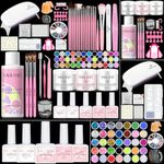 SAVILAND Essentials Acrylic Nail Kit with Everything: Nails Kit Acrylic Set for Beginner with Gel Polish Kit U V Light Nail Extension DIY Home Salon Gift Set