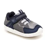 Stride Rite Unisex-Child Soft Motion Kylo Sneaker, Navy/Gray, 3.5 Wide Infant